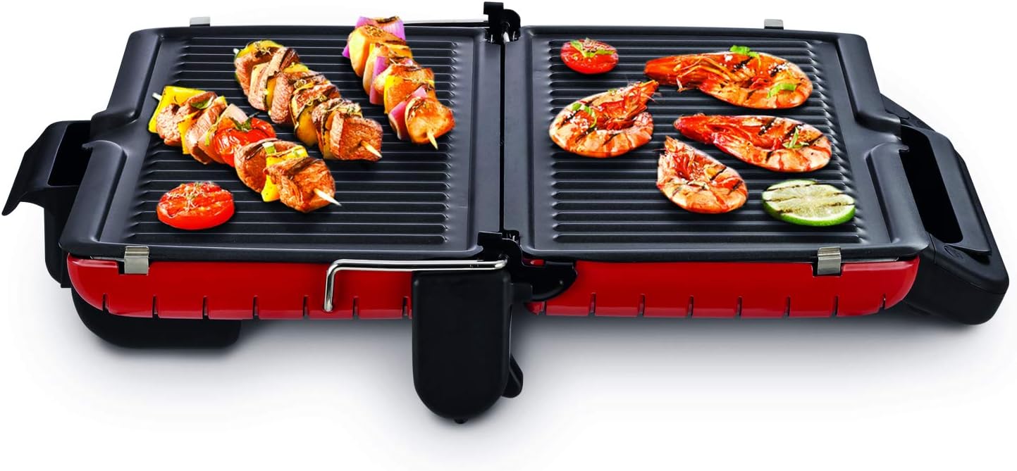 Tefal Grill 2 Cooking positions, Panini & Barbecue, Removable Plates, 1700Watts, Red