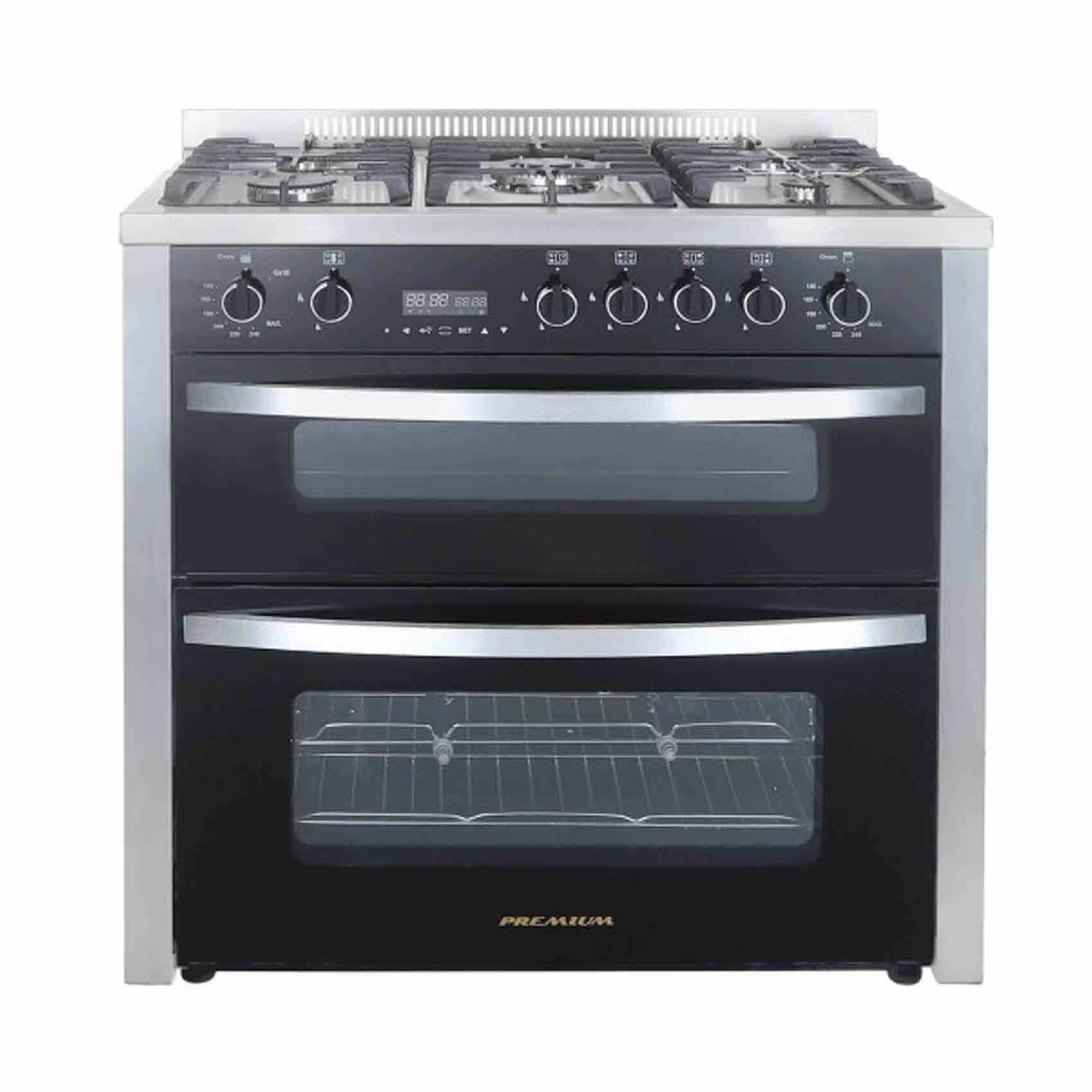 PRM6090/Unionair Gas Cookers 90 cm full option / Glass / Full Safety/C 90 cm full option