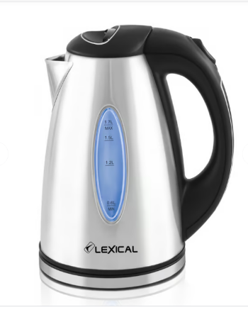 Lexical Electric Kettle, 1.7Lit, 2200Watts, Stainless Steel Lexical Electric Kettle, 1.7Lit, 2200Watts, Stainless Steel