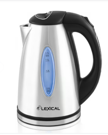 Lexical Electric Kettle, 1.7Lit, 2200Watts, Stainless Steel