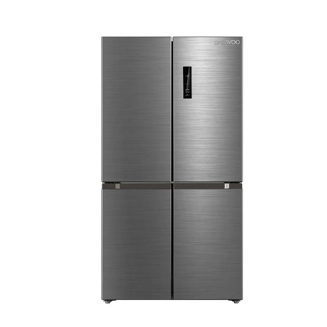 Daewoo Refrigerator Four Door, 601 Lit, Inverter Compressor, Digital, Stainless Steel