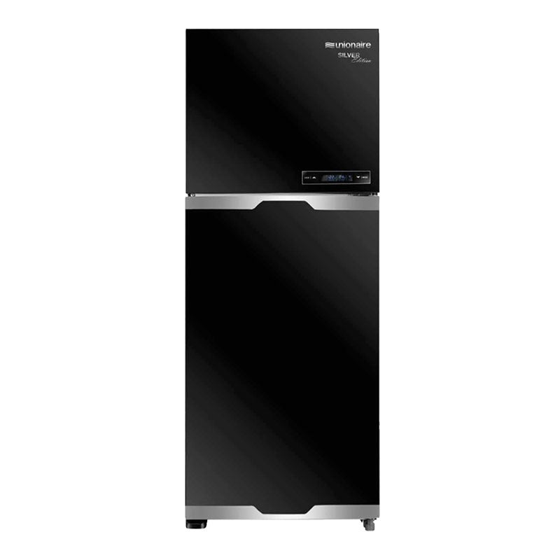 Unionair Top Mount Refrigerator, Two door No frost, 420Lit, Black