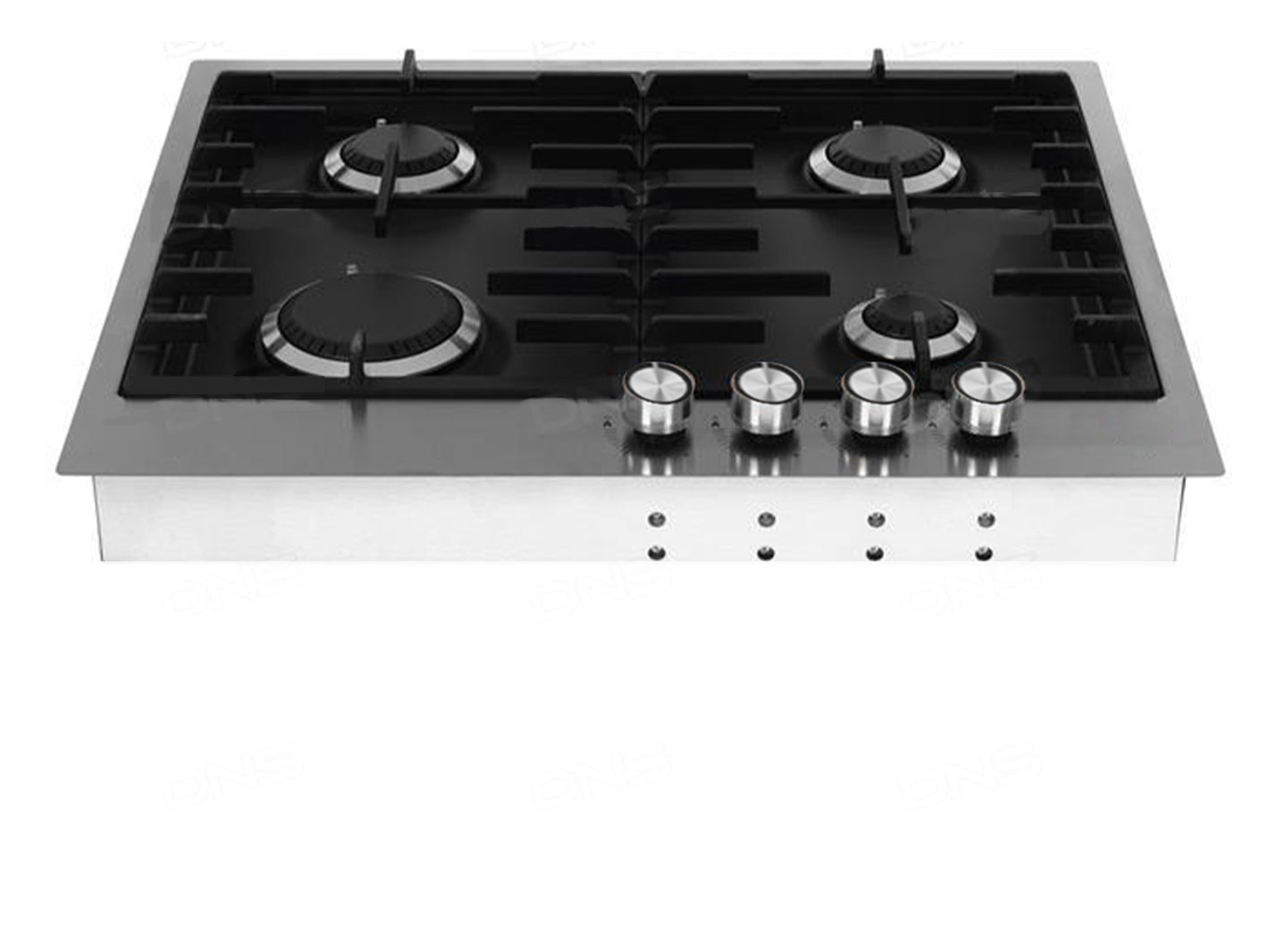 Mondin Built in Hob Gas with Safety, 60Cm, Cast Iron, Stainless Steel / Black Mondin Built in Hob Gas with Safety, 60Cm, Cast Iron, Stainless Steel / Black