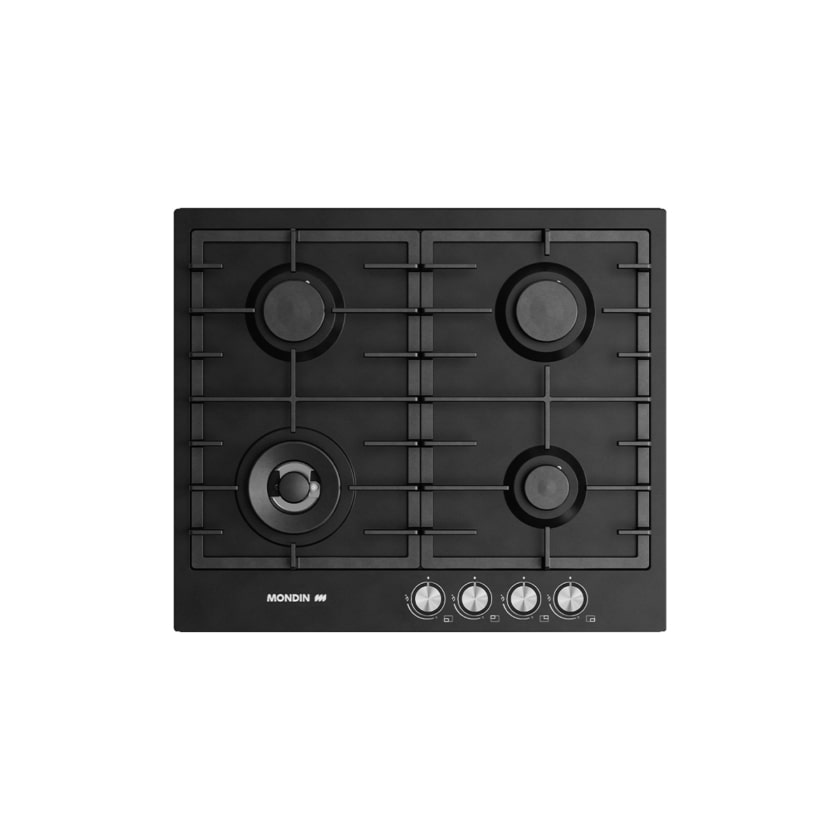 FB604VT / Mondin Gas Hob 60 / Cast Iron / With Safety / Black