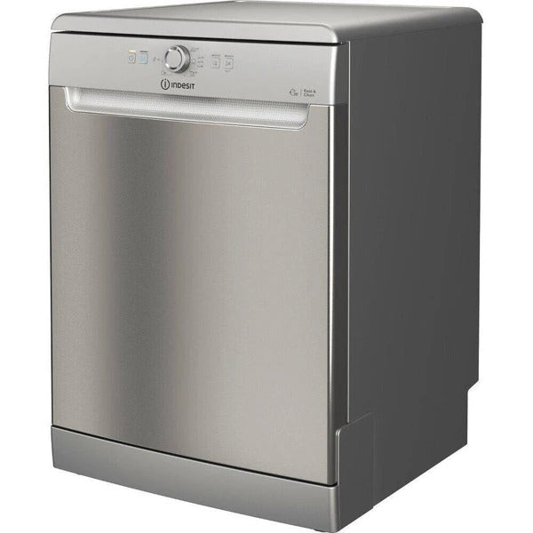 Indesit Free Stand Dishwasher A+, 2Spray, 6Programs, 13S, Inox