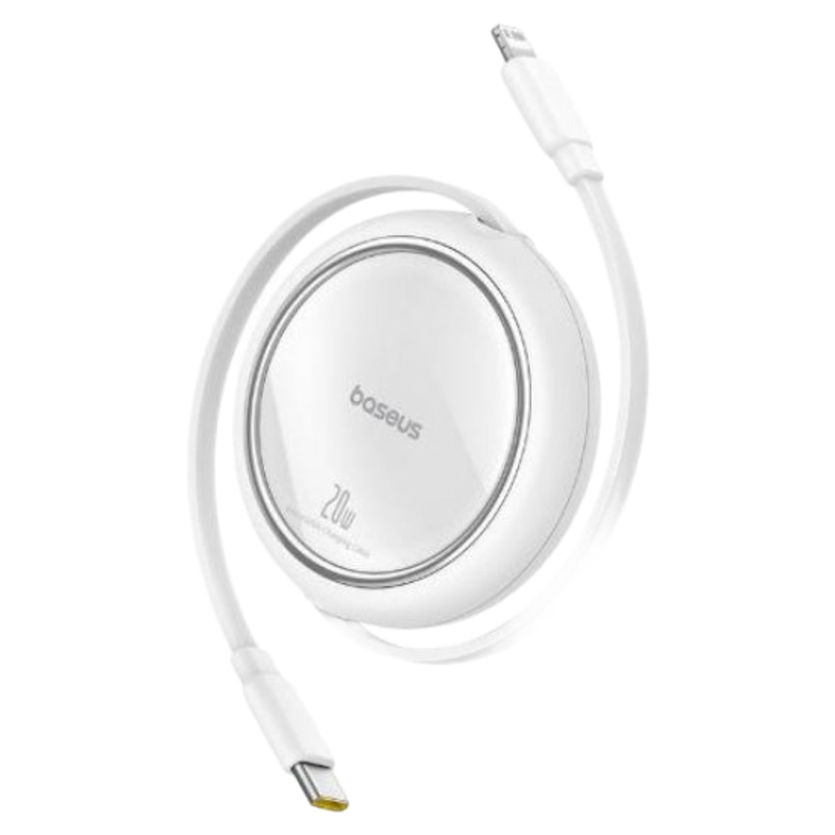 Baseus Free2Pull Retractable USB-C to Lightning Cable 20W 1m Moon White