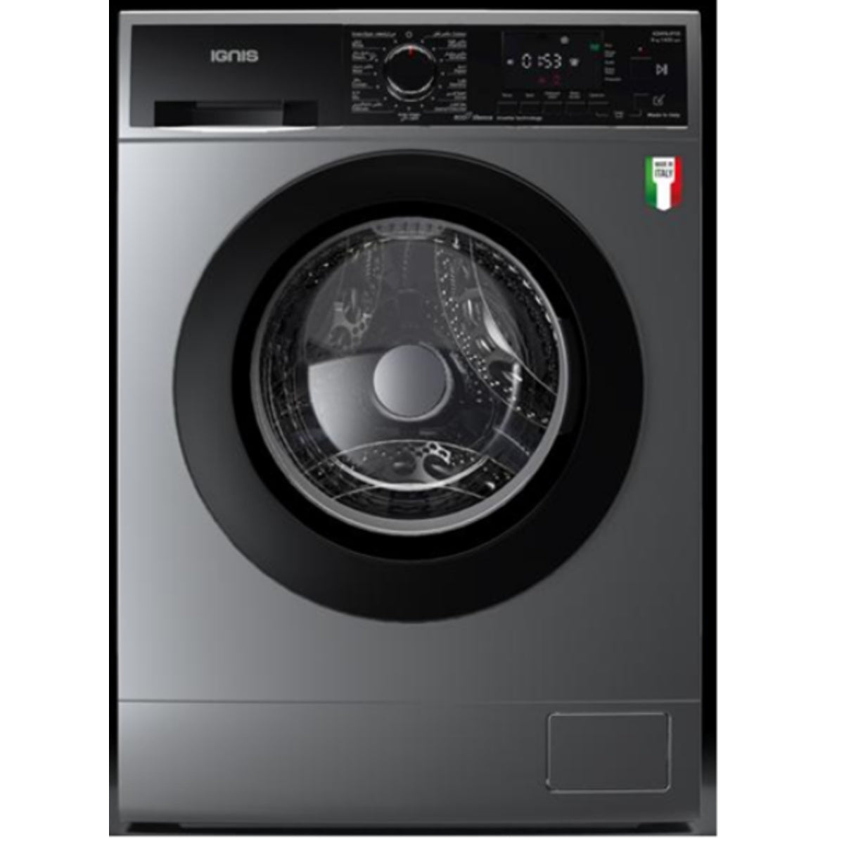 Ignis Front Load Washing Machine IGW9JFIS 9KG 1400RPM Inverter Motor A+++ Grey