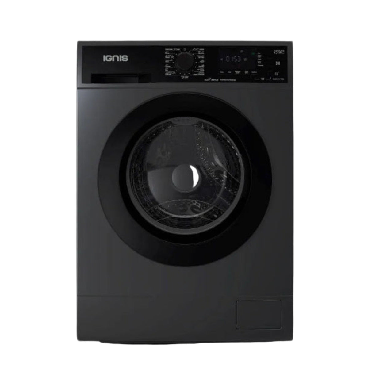 Ignis Front Load Washing Machine A+++ 8KG 1400RPM Black IGW8JFIS