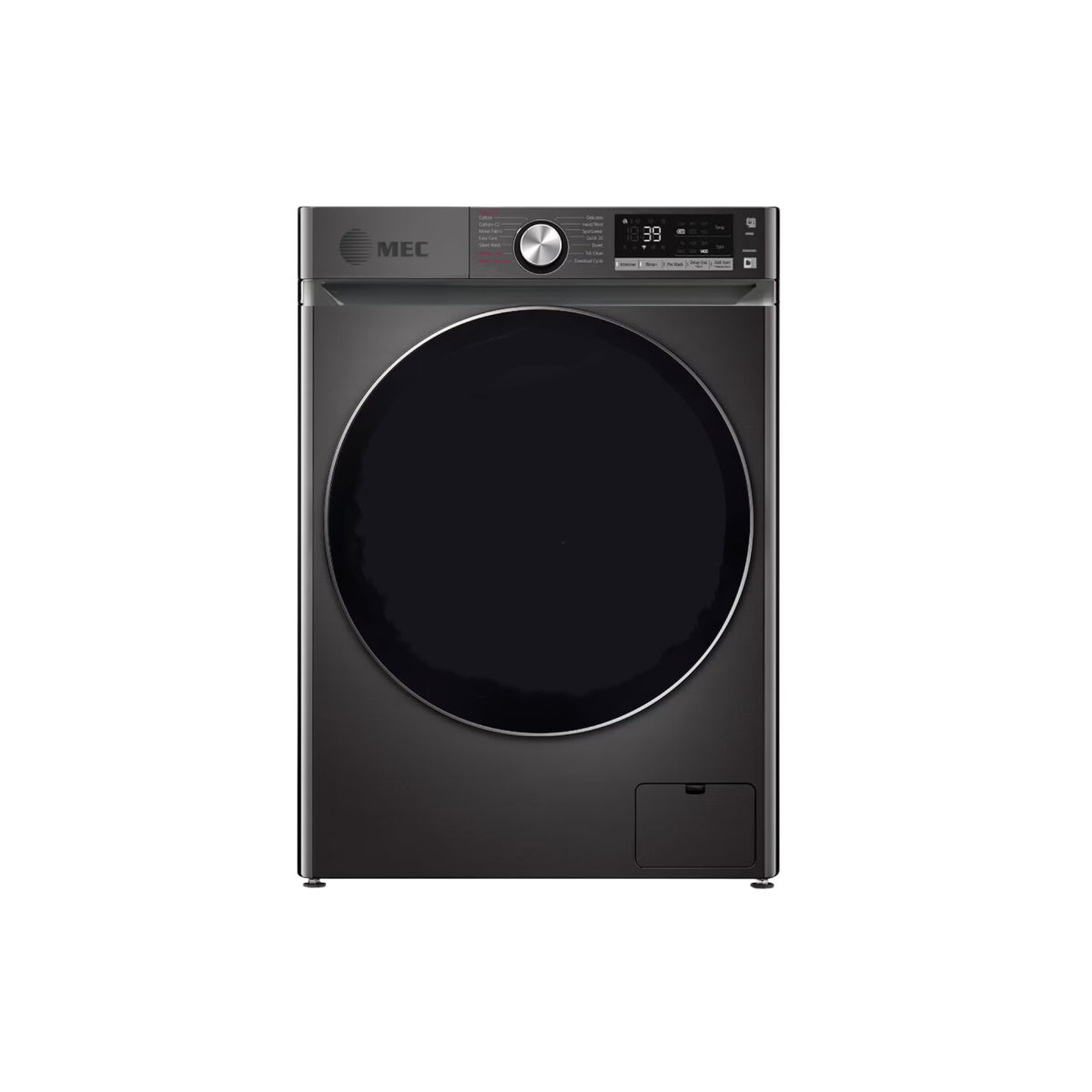 MEC Front Load Washing Machine 10KG A++ BLDC Inverter 1400RPM 16 Programs Inox