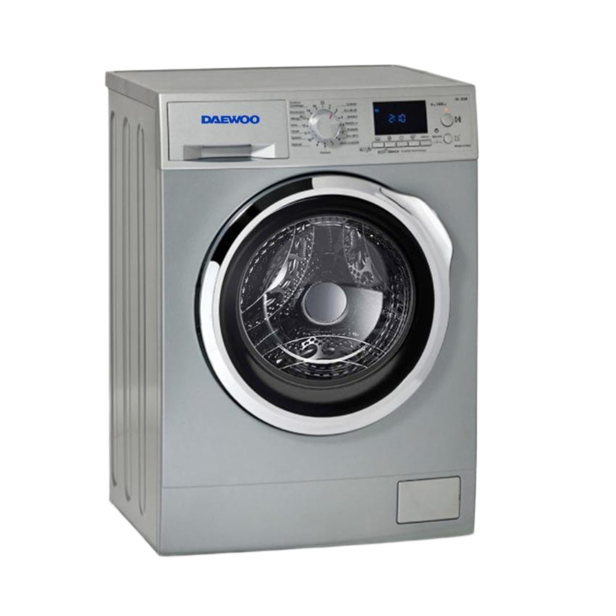 Daewoo Front Load Washing Machine 9KG 1200RPM Digital Inverter A+++ Silver