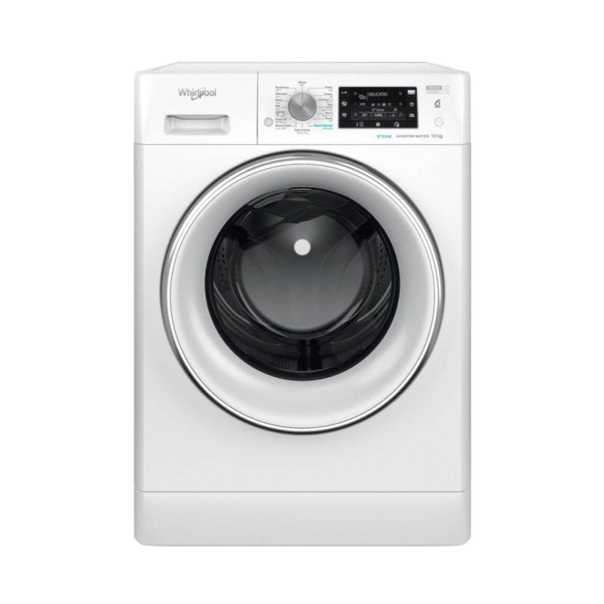 Whirlpool Front Load Washing Machine FFD 10449 CV GCC, 10KG, 1400RPM, A+++, White