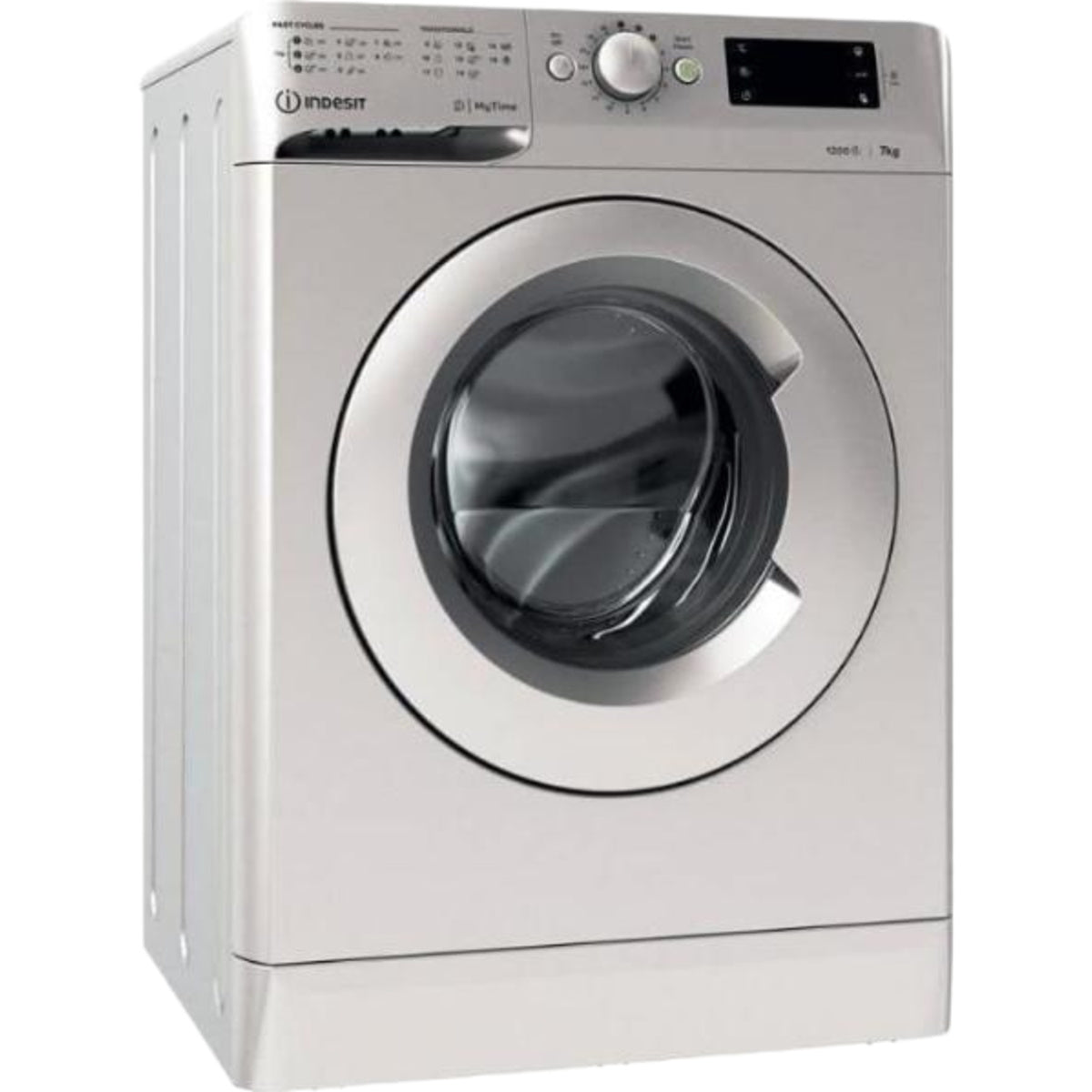 Indesit Front Load Washing Machine Inverter A+++ 1200 RPM 7KG Silver