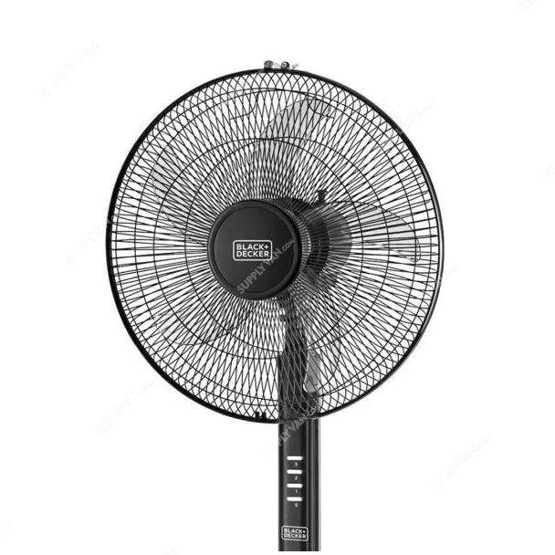 Black & Decker Stand Fan Without Remote, 16Inch, 60Watts, Black Black & Decker Stand Fan Without Remote, 16Inch, 60Watts, Black