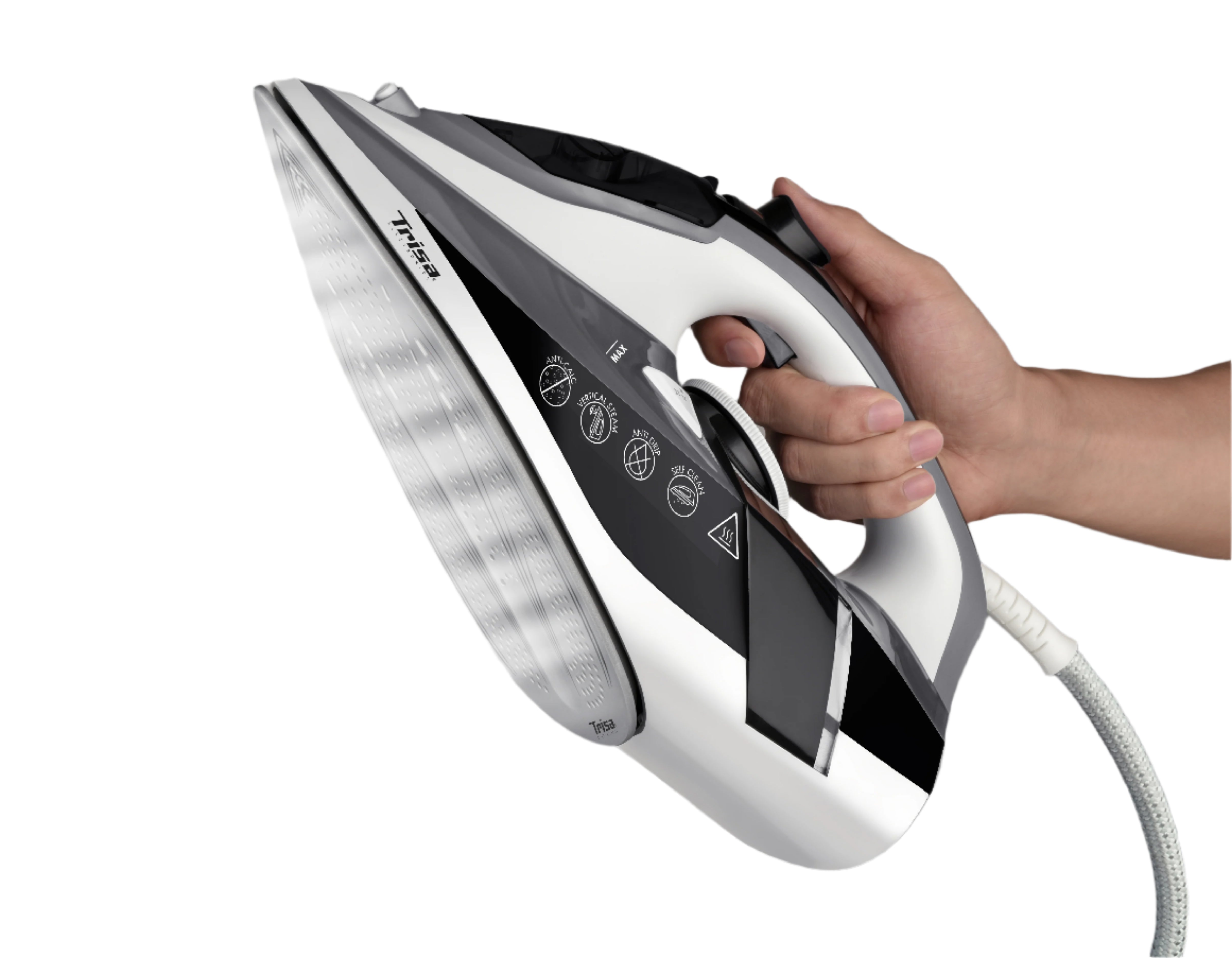 Trisa Steam iron Prof. Steam, 350Ml, 2000Watts, Black