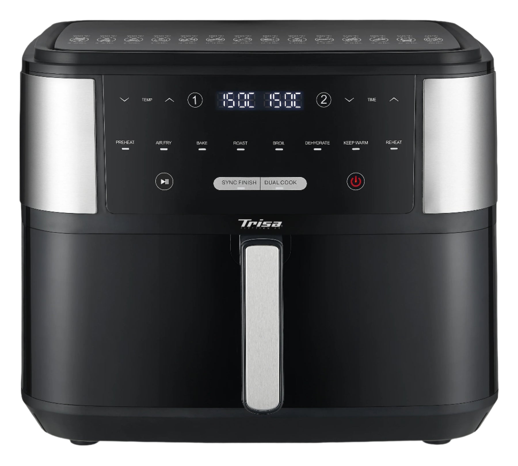 Trisa Hot Air Fryer, Crunchy Fry Pro, 10Lit, 2400Watts, Black Trisa Hot Air Fryer, Crunchy Fry Pro, 10Lit, 2400Watts, Black