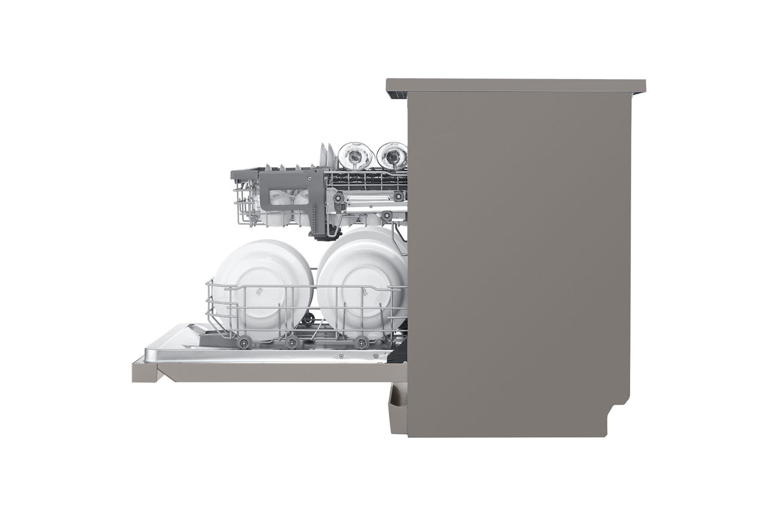 LG Free Stand Dishwasher A++, 14Sets, 9programs, Quad Washer, Platinum Silver
