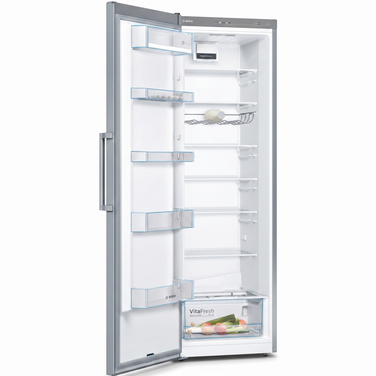 Bosch Refrigerator A++ Freestanding 186*60Cm, 348Lit, Stainless Steel