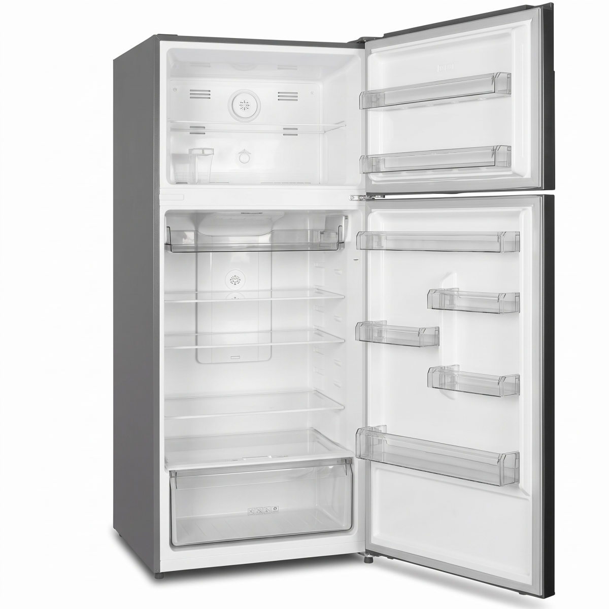 MEC Refrigerator Top Mount A++, No frost, Inverter, 448Lit, Internal Handle FN, Black