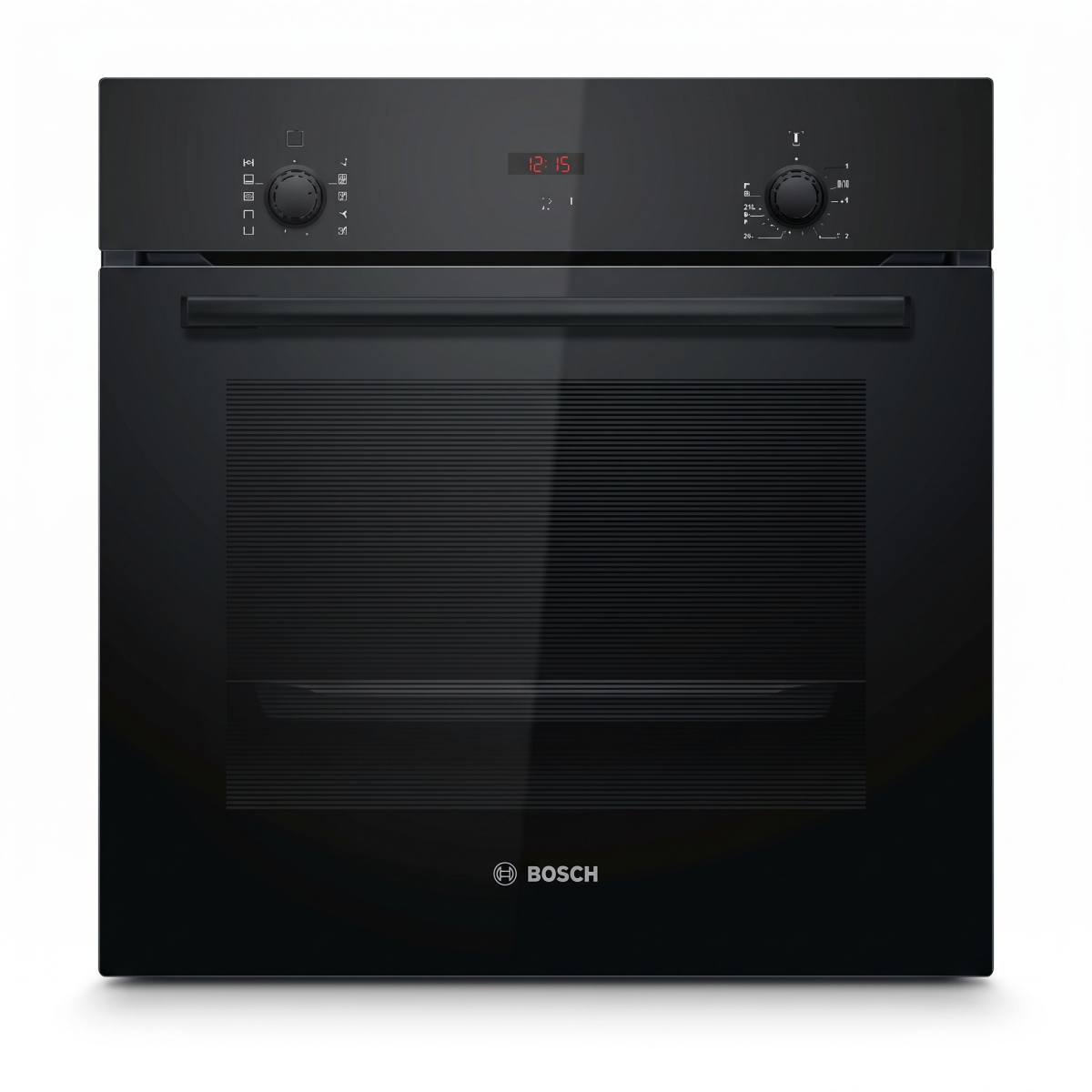 Bosch Built in Oven, 60*60Cm, Series 2, Full Safety, 66Lit, Red LED Display, Black