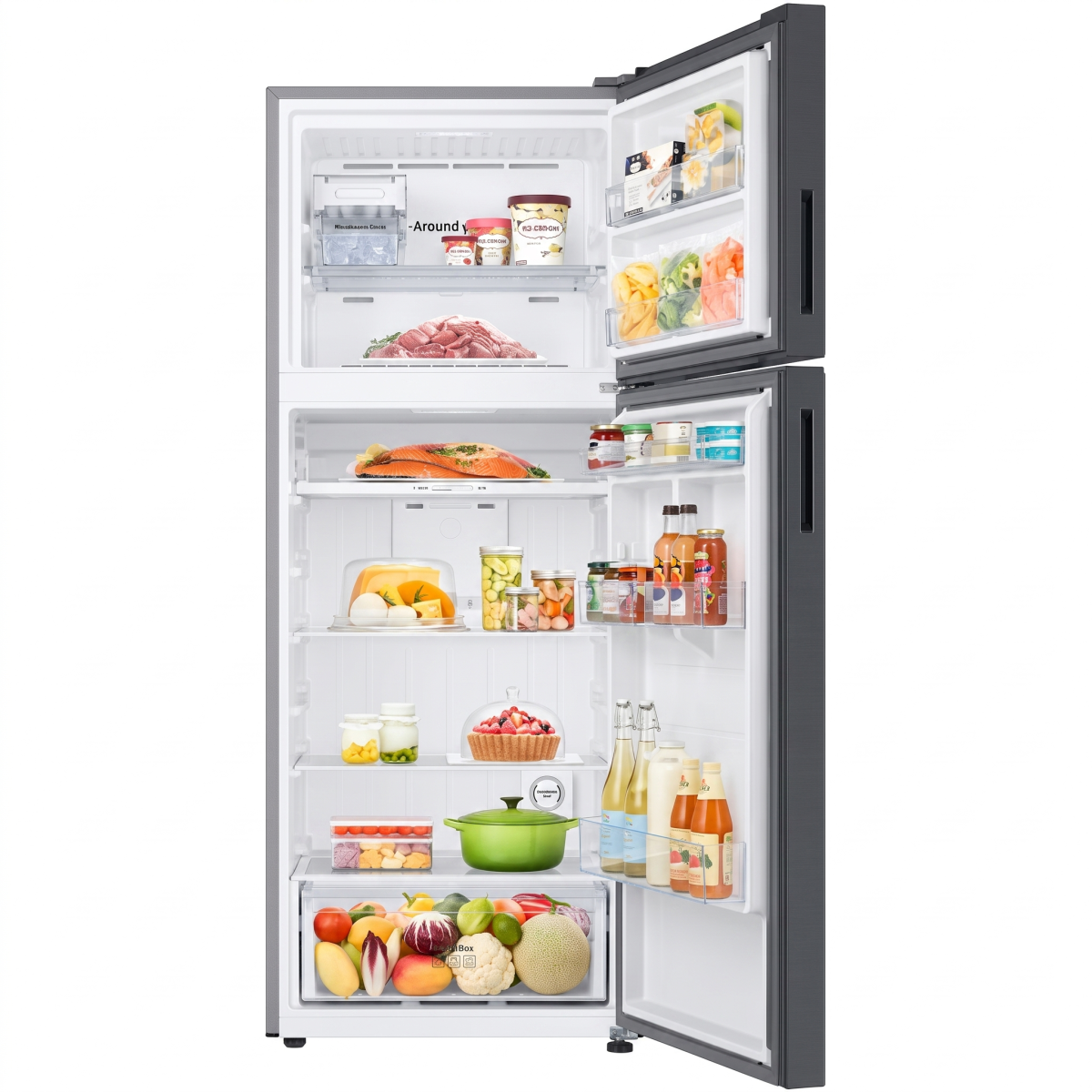Samsung Top Mount Freezer Refrigerator A+, 460Lit, No Frost, Black