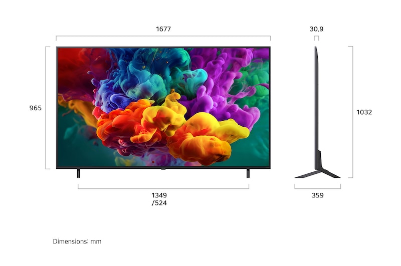 LG QNED Evo Mini LED 75Inch, Smart & 4K, AI Assistant, Dynamic QNED Color, Magic Remote