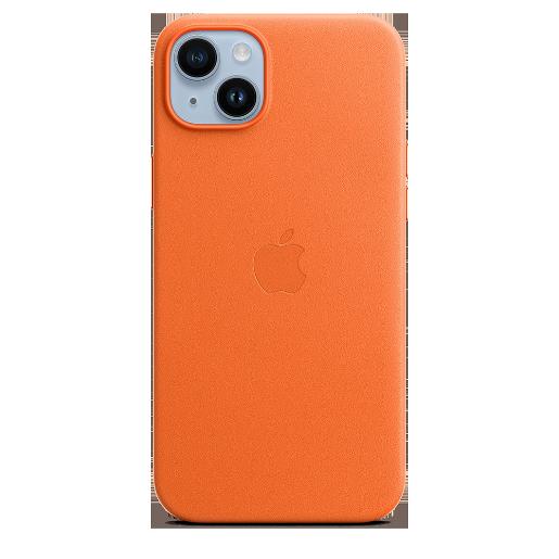 A/Apple iPhone 14 Plus Leather Case with   MagSafe - Orange