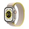 A /Apple Watch Ultra GPS + Cellular, 49mm Titanium Case with Yellow/Beige Trail Loop - S/M