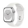 A / Apple Watch Series 8 GPS 41mm Silver Aluminium Case with White Sport Band - Regular