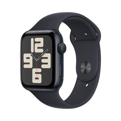 A /Apple Watch SE GPS 44mm Midnight Aluminium Case with Midnight Sport Band - S/M