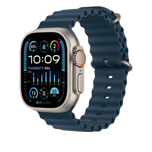A /Apple Watch Ultra 2 GPS + Cellular, 49mm Titanium Case with Blue Ocean Band