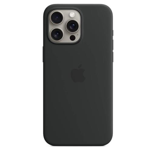 A /iPhone 15 Pro Max Silicone Case with MagSafe  Black