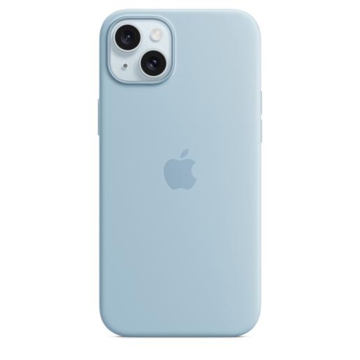 A /Apple iPhone 15 Plus Silicone Case  MagSafe  Light Blue