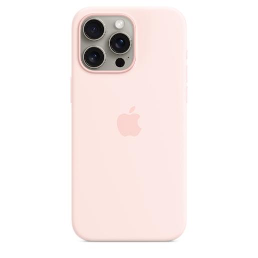 A /Apple iPhone 15 Pro Max Silicone Case  MagSafe  Pink