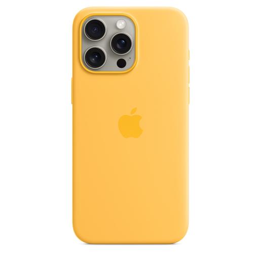 A /Apple iPhone 15 Pro Max Silicone Case  MagSafe  Sunshine
