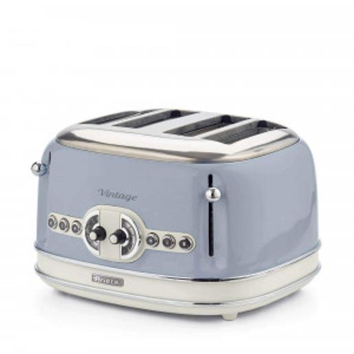 05 / Ariete Toaster 4 slice,1600W,Functions: delete/ defrost/heating,6 toasting  levels,Blue, Au
