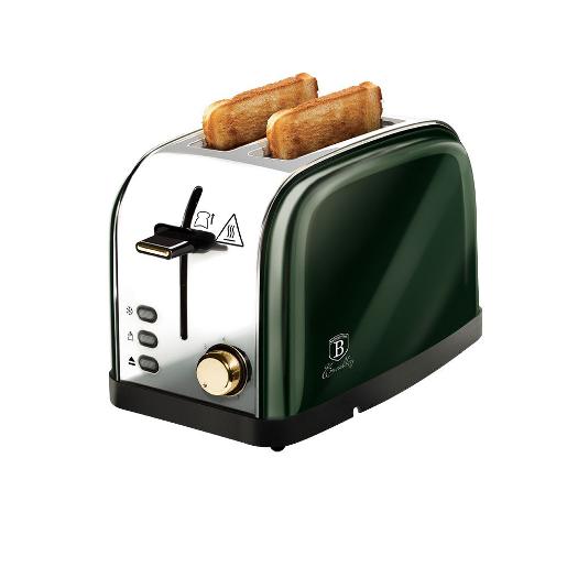 BerlingerHaus Toaster 2 slice,7 toasting Levels,Green,Power 850W ,functions :Reheat/Defros
