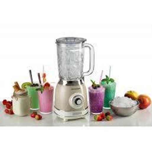 03/Ariete Blender 1000W1.5L4stainless steel blades4 speedsPulse buttonGlass jarBeige colou