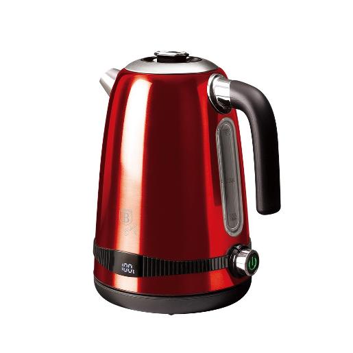 BerlingerHaus Kettle 2200W, 1.7L, Red, Auto switch off when at selected temperature, Remova