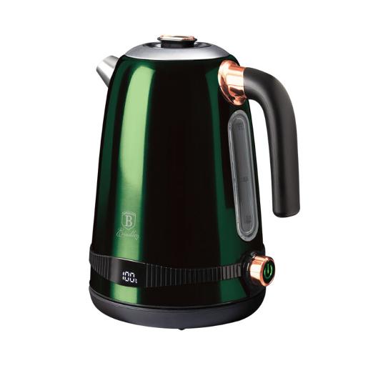 BerlingerHaus Kettle 2200W, 1.7L, Green, Auto switch off when at selected temperature, Rem