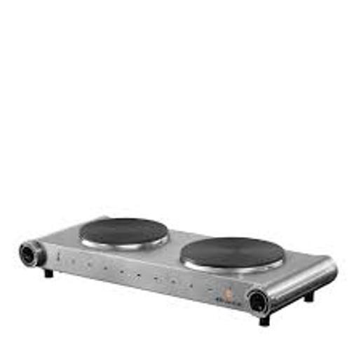 20 / Ariete Electric hot plate 2500w,Temperature adjustment knob,Stainless steel, 2 Cooking zone
