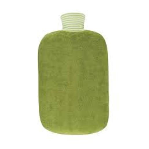 Hugo Frosch Eco Hot Water Bottle Classic Comfort Organic Cotton Cover 2.0ltr Kiwi Gree