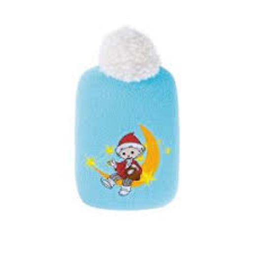 Hugo Frosch Hot Water Bottle Junior Comfort 0.8ltr Sandman moon Light Blue 3158