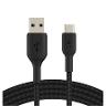 Belkin BOOST CHARGE USB-A to USB-C Cable Braided 3M Black
