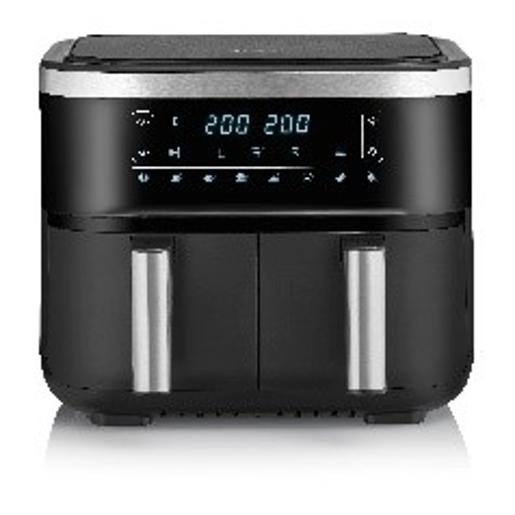 Severin Double Air Fryer ca 2850 WBlack 2x 4L hot air technology intuitive LED display