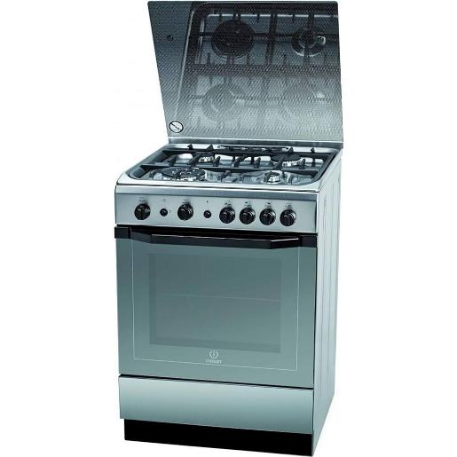 INDESIT FULL GAS COOKER 60*60CM Steel 58 ltr Four gas burners give you flexibility when