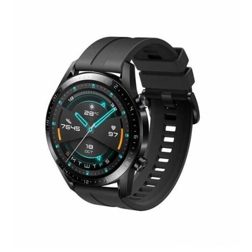 Huawei Wearable Watch GT 2 Black 46MM Matte Black Black Fluoroelastomer Strap