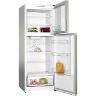 BOSCH free-standing fridge-freezer with freezer at top 186 x 70 cm Stainless steel look