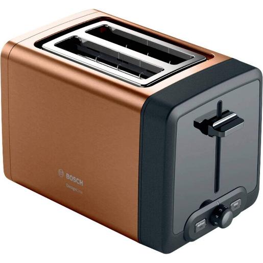 Bosch Compact toaster Design Line 970 W , 2 Slice , Copper