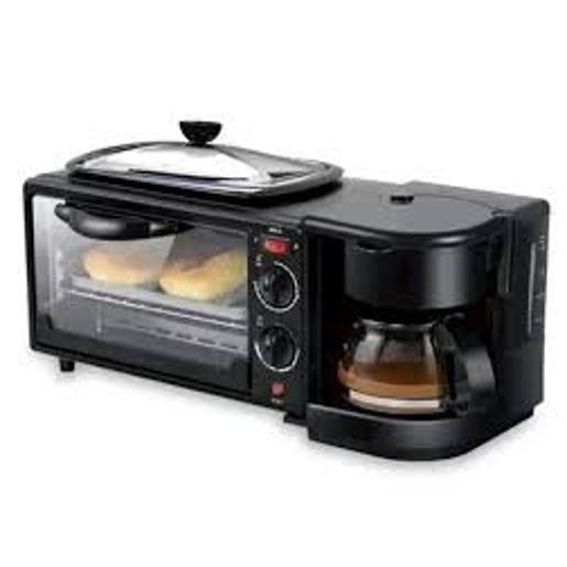 RAF 3 in 1 Breakfast Maker  Oven 9L coffee maker 6 Cups  Fryer  Grill  1250W  SteRel