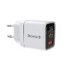 Choetech PD 35W Wall Charger Fast charger USB-C+USB-A,White